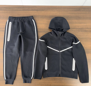 Tuta da <span class=keywords><strong>Uomo</strong></span> Personalizzata <span class=keywords><strong>in</strong></span> 100% <span class=keywords><strong>Cotone</strong></span> di Alta Qualità, Completo Sportivo da Jogging Due Pezzi con Pantaloni, Tuta Tecnica da <span class=keywords><strong>Uomo</strong></span> - Product Image 2