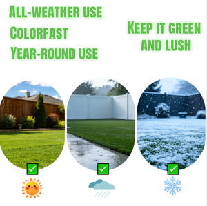 Césped Sintético Realista Verde para Interiores y Exteriores, Césped <span class=keywords><strong>Artificial</strong></span> con Cinta Adhesiva, Solución Integral para Césped, Diseño para Todo Clima con Drenaje - Product Image 5