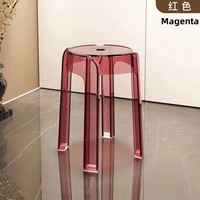 Tabouret fantôme bleu Tabouret empilable en résine