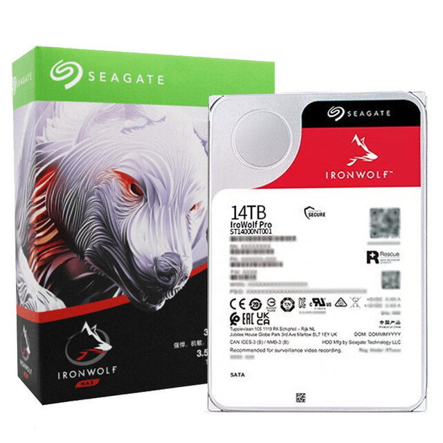 S Eagate Pro ST14000NT001 14TB Enterprise NAS HDD Enterprise NAS Network Storage Mechanical Hard Drive