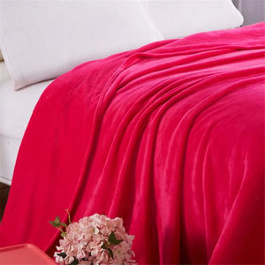 Couverture de jet douce de couleur unie, couvertures à carreaux en velours artificiel corail chaud d'hiver doux et chaud en flanelle Burrito pour le voyage au lit - Product Image 5