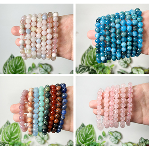 Cao Quqlity 8Mm Màu Ngọc Lam Pha Lê Vòng Đeo Tay Quyến Rũ Pha Lê Lấp Lánh Vòng Đeo Tay Pha Lê Hình Cầu Vòng Đeo Tay - Product Image 3