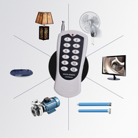 Control Remoto Universal Inalámbrico YET112D 433MHz con Código de Aprendizaje para Puerta de Garaje con Alcance de 200m