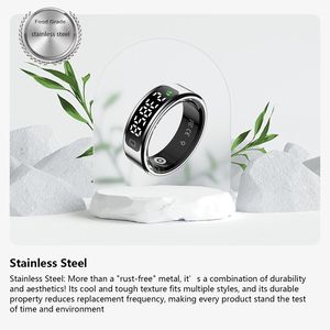 R11C Stainless Steel <strong>Smart</strong> <strong>Ring</strong> 5.2 BLE Health Monitor Blood Oxygen Heart Rate <strong>Sleep</strong> Tracker Magnetic Charge App Control - Product Image 3