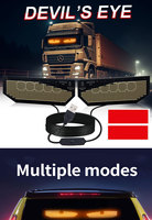 Autocollant LED Œil de Diable pour Camion, Fourgonnette, Voiture – Lumière LED pour Vitre Avant/Arrière, Intensité Réglable, Interface AC/DC, Sans Câblage Requis, Filament pour AGV, Route, Hôtel