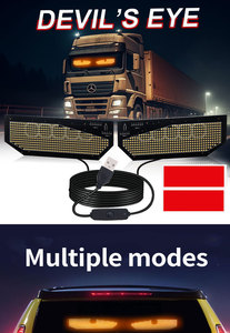 สติกเกอร์ตาปีศาจสำหรับรถบรรทุก รถตู้ รถยนต์ ไฟ LED ติดกระจกหน้า/หลัง ปรับความสว่างได้ ใช้ไฟ AC/DC ไม่ต้องเดินสายไฟ ใช้ได้กับ AGV ถนน โรงแรม - Product Image 4