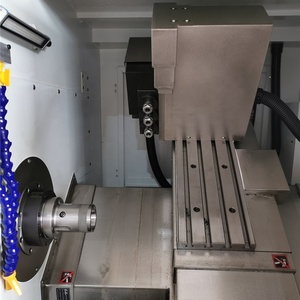 Ngang biến nghiêng giường <span class=keywords><strong>CNC</strong></span> máy tiện LC-25 gang loại <span class=keywords><strong>fanuc</strong></span> kim loại servo trục chính sống công cụ Collet cho nhiệm vụ ánh sáng - Product Image 4