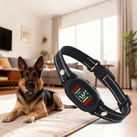 Automatisches Anti-Bell-Halsband 3 Modi Ton Vibration Statisch IPX7 Wasserdicht LCD-Display Wiederaufladbares Hunde-Bellhalsband