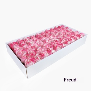 Savon en forme de rose réaliste fait main à trois couches pour la Saint-Valentin, bleu glace, avec boîte cadeau décorative - Product Image 1