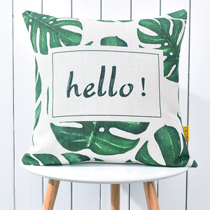 Chaude en gros Sarcelle Feuilles De <span class=keywords><strong>Palmier</strong></span> Coussin Housse De Coussin Décor À <span class=keywords><strong>La</strong></span> Maison - Product Image 3