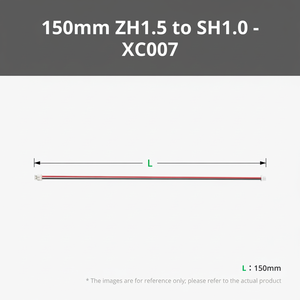 สายแปลง 150 มม. ZH1.5 เป็น SH1.0 28AWG สีแดง/ดำ (5 ชิ้น) - Product Image 1