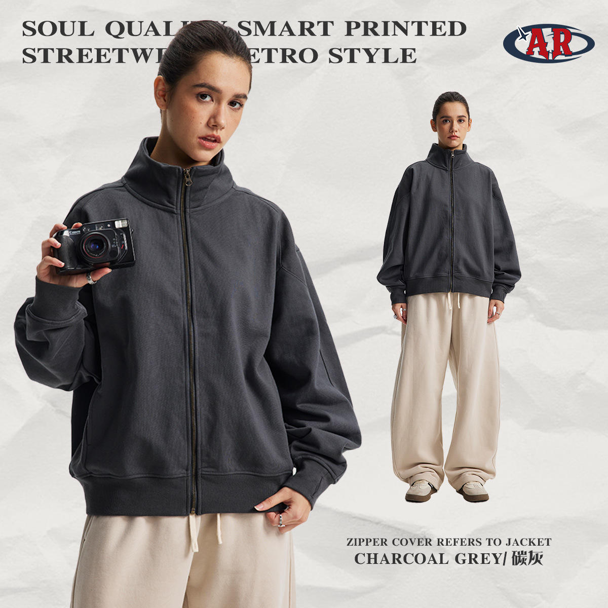 เสื้อ F36-สีเทาถ่าน