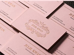 Sang Trọng Nhỏ Màu Đen Tên Thẻ Kinh Doanh Dày Nổi Logo Vàng Trên Giấy Tráng Chết Cắt Tùy Chỉnh In Ấn Cho Kinh Doanh Thủ Công Sử Dụng - Product Image 5