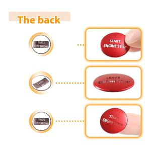 ปุ่มสตาร์ต/หยุดเครื่องสปอร์ตอลูมิเนียมอัลลอยด์สีแดงอุปกรณ์เสริมสติกเกอร์สำหรับ LR4แลนด์โรเวอร์เรนจ์สปอร์ตโรเวอร์ - Product Image 4
