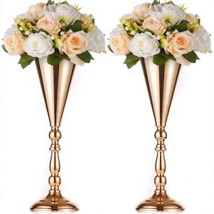 Support <span class=keywords><strong>de</strong></span> vase à fleurs en métal moderne <span class=keywords><strong>pour</strong></span> <span class=keywords><strong>table</strong></span>, centre <span class=keywords><strong>de</strong></span> <span class=keywords><strong>table</strong></span> <span class=keywords><strong>d</strong></span>écoratif doré, porte-fleurs artificiel <span class=keywords><strong>pour</strong></span> anniversaire - Product Image 2