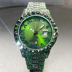 Reloj de hombre a la moda con estilo hip-hop único de alta calidad, reloj con incrustaciones de moissanita para hombre, pasa la prueba del diamante - Product Image 1