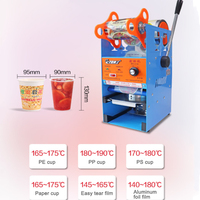 Machine de scellage manuelle pour gobelets en plastique, verres à jus, pots de gelée et contenants à emporter