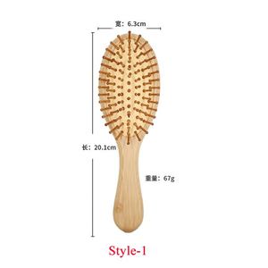 Cepillo para el Cabello Ecológico de Madera Natural con Almohadilla de Aire, Desenredante, con Mango de Bambú y Logotipo Personalizado, para Masaje Capilar - Product Image 5