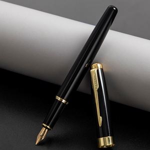 Black Business Fountain <b>Pen</b> With Customized logo Student Adult Office Writing Practice <b>Pen</b> Metal <b>Pen</b> - Product Image 4