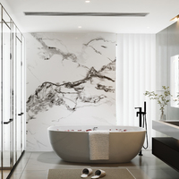 Panneau mural en marbre PVC UV avec finition brillante, panneau décoratif en marbre UV pour utilisation murale intérieure