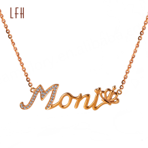 Custom <b>Name</b> Personalized 18k Real Gold Customized Gold Chain With Custom <b>Name</b> 18k Gold <b>Name</b> <b>Necklace</b> Personalised - Product Image 4