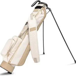 Özel sert çanta Golf topu standı çantası yürüyüş Golf çantaları erkekler için deri su geçirmez standı çantası