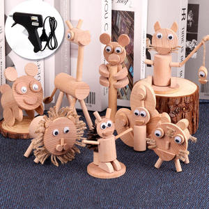 Animaux en bois à faire soi-même, matériel de maternelle, enfants à faire soi-même, ensemble de jouets animaux en bois stéréoscopiques à faire soi-même - Product Image 5
