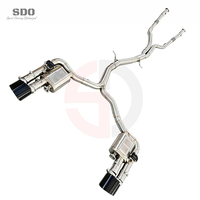 Système d'échappement SDO Valvetronic Catback pour Audi RS4/RS5 B9/B9.5 2.9T 2017-2024 en acier inoxydable avec silencieux et tuyau d'échappement en Y