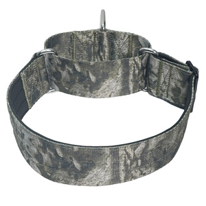 Camouflage Martingale No-Pull Dog <b>Collar</b> Fast Wear Heavy Duty Nylon Tactical <b>Collar</b> with Stainless Steel D Ring for Large Breeds - Product Image 2