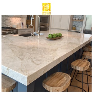 Boton đá tự nhiên đánh bóng sàn tấm trang trí nhà bếp Countertop màu be đá cẩm thạch gạch quartzit Taj Mahal - Product Image 4