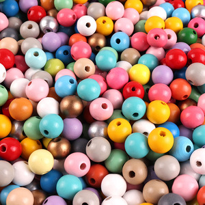 Cuentas redondas <span class=keywords><strong>de</strong></span> <span class=keywords><strong>madera</strong></span> <span class=keywords><strong>de</strong></span> colores al por mayor <span class=keywords><strong>para</strong></span> hacer joyería DIY, pulsera hecha a mano, collar, cuentas <span class=keywords><strong>de</strong></span> <span class=keywords><strong>madera</strong></span> sueltas a granel <span class=keywords><strong>para</strong></span> Decoración - Product Image 1