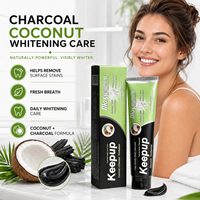 Dentifrice Naturel aux Herbes et Charbon de Coco, Marque Privée OEM, Blanchissant pour Toute la Famille, Haleine Fraîche Longue Durée