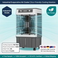 Climatiseur portable d'intérieur avec réservoir d'eau de 20 L, refroidisseur d'air évaporatif sur pied pour la maison, le bureau et le magasin