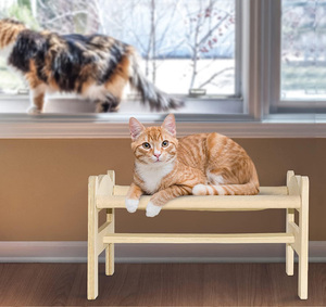 Muebles modernos Cama elevada para gatos de interior Cama para gatos de <span class=keywords><strong>madera</strong></span> hecha a mano - Product Image 5