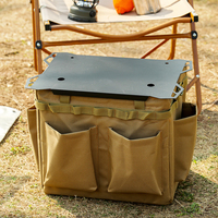 Table de camping pliable, boîte de rangement extérieure, organisateur multifonctionnel, planche d'extension, mobilier d'extérieur
