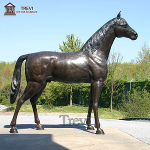 Nhà cung cấp chuyên nghiệp đúc Kích thước cuộc sống <span class=keywords><strong>Antique</strong></span> Bronze đứng ngựa tượng - Product Image 2