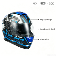 Casque de moto modulaire GID, casque intégral rabattable pour moto touring, pour cruiser, toutes saisons, unisexe, taille plus