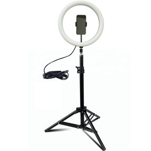 Anneau lumineux LED tricolore de 10 pouces avec trépied de 2 m pour maquillage, diffusion en direct et vidéos TikTok – Vente en gros - Product Image 5