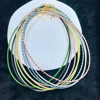 Collier chaîne coloré CH-LAN2145, collier tressé tendance, accessoire en vrac pour la fabrication de bijoux, collier multicolore pour femmes