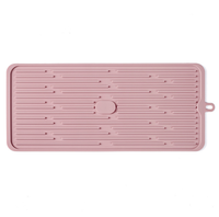 YDS Tapis d'égouttoir à vaisselle résistant à la chaleur pour évier de comptoir de cuisine Grand tapis de séchage en Silicone Tapis d'évier antidérapant facile à nettoyer