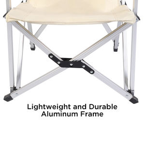 캠핑 의자 알루미늄 합금 + 600D 옥스포드 패브릭 야외 가구 하이 백 안락 의자 휴식 접이식 휴대용 캠핑 의자 - Product Image 5