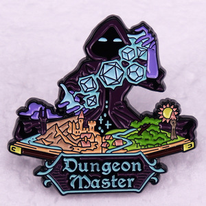 Épingles en émail, badges de revers et broches <span class=keywords><strong>manga</strong></span> sur le thème des jeux de rôle (RPG), des donjons, du D&D, des dés de dragon et des dés D20, pour femmes, accessoires de mode, bijoux et cadeaux - Product Image 3