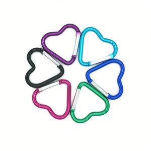 Mosquetón Rápido de Aleación en Forma de Corazón para Actividades al Aire Libre, Llavero de Aluminio de Colores, Accesorios Ecológicos Especiales para Bolsos - Product Image 2