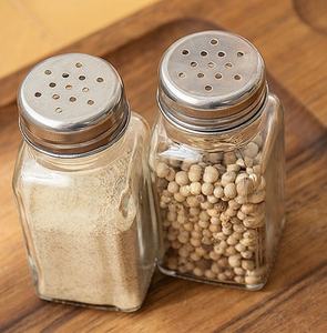 Barattoli in Vetro <span class=keywords><strong>per</strong></span> Spezie con Pennarello a Gesso e Imbuto, Set Completo di Barattoli Quadrati in Vetro da 4 Oz con Tappo Ermetico e Coperchio Versatore/Setaccio - Product Image 3