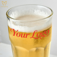 Verre à bière hexagonal vintage pour congélateur, verre à bière, verres à boire, mug