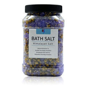 Vente chaude de sel de bain exfoliant et blanchissant pour le corps et les pieds, sel de mer cristallin à la lavande biologique naturelle - Product Image 4