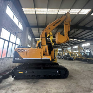 15 toneladas usadas Hyundai 150 excavadora de orugas Corea Original usado Hyundai 150w-7 150w-9 excavadora de ruedas para la venta en Shanghai - Product Image 1