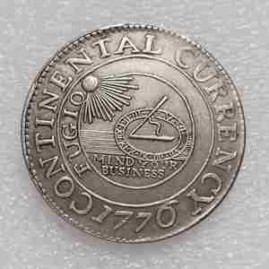 Riproduzione di Monete Americane Antiche 1776 1 Dollaro Controvento, Monete Commemorative Placcate in Argento - Product Image 4