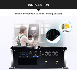 MiniTree PC Industrial Robusto Sin Ventilador <span class=keywords><strong>Intel</strong></span> <span class=keywords><strong>Core</strong></span> <span class=keywords><strong>I7</strong></span> <span class=keywords><strong>7700HQ</strong></span> Quad <span class=keywords><strong>Core</strong></span> 4LAN DDR4 POE 6COM RS485 PCIe RS232 GPIO SIM Barebone en Stock - Product Image 4