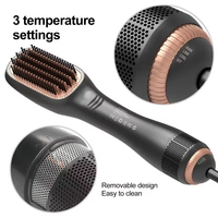 Brosse sèche-cheveux chaude, styler à air, sèche-cheveux à haute vitesse, brosse à séchage rapide, 3 réglages de chaleur pour lisser et coiffer
